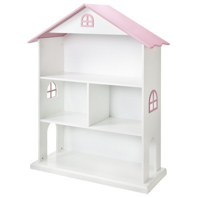 Dollhouse Kids Bookcase White/Pink 