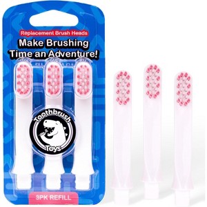 Toothbrush Toys Replacement Kids Toothbrush Heads, Extra soft Bristles, Manual Kids Toothbrush, Fun & Replaceable - 3PK - 1 of 4