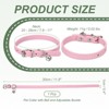 Unique Bargains Dog Collar with Bell Adjustable Buckle PU Leather Dog Collars - 2 of 4