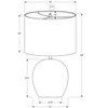 Monarch Specialties Lighting 20inchH Table Lamp Grey Concrete Ivory / Cream Shade Contemporary - 4 of 4