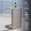 Christopher Knight Home Cape Coral Outdoor Modern C Shaped Aluminum Side Table - 4 of 4