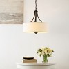Burnett 3 Light 20" Chandelier - CHA4020 - Oil Rub Bronze/White - Safavieh - 4 of 4
