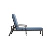 Aluminum Cast Lounge Chair with Adjustable Backrest and Rolling Wheels,Outdoor Chaise Lounge Chair with Cross Weave, Patio Lounger with Cushions-Koiai - 4 of 4
