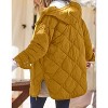 Imily Bela Womens Lightweight Quilted Puffer Jacket Hooded Winter Coat With Pockets - 3 of 4