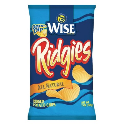 Wise Ridgies All Natural Potato Chips - 7oz