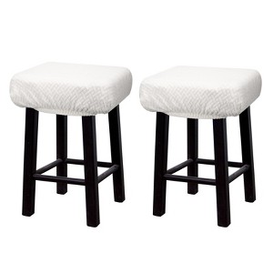 Unique Bargains Soft Thick Anti-Wrinkle Rectangle Polyester Saddle Seat Stool Covers 2 Pcs - 1 of 4