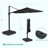 Sonkuki Outdoor 11Ft Aluminum LED Cantilever Patio Umbrella with Base for Patio Deck Garden - 3 of 4