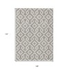 Taupe And Ivory Geometric Washable Indoor Outdoor Area Rug - 3 of 4