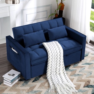 MAYEERTY 55 Convertible Couch Pull-out Sleeper Sofa Bed Easy-to-Use Mechanism