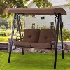 Anybear 2-person brown polyester swing chair - 3 of 4