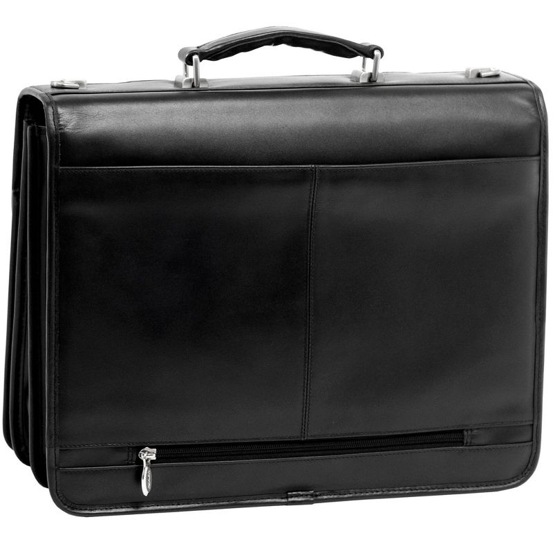 McKlein Flournoy 1  Leather Double Compartment Laptop Briefcase - Black, 3 of 5