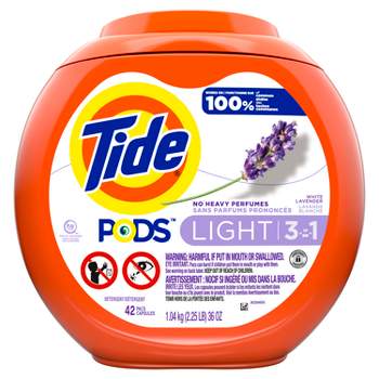 Tide Pods Light Laundry Detergent - White Lavender - 42ct