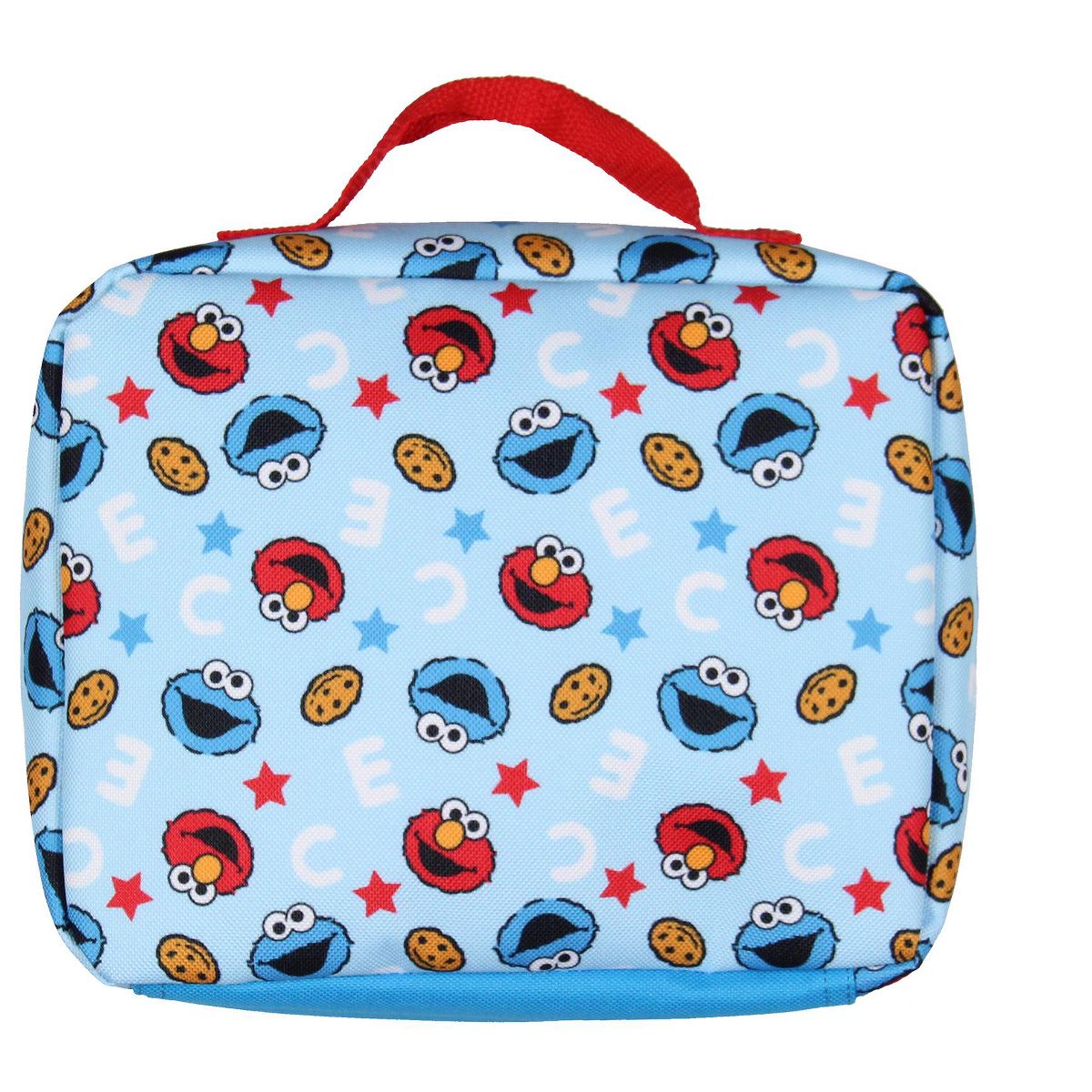 Sesame Street Backpack for Kids Cookie Monster and Elmo 3-Piece Lunchbox Pencil Case School Travel Book Bag - thumbnail 6