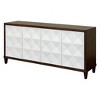 Martin Furniture Modern Geometric Design Wood Console for TVs up to 80" White/ Brown - Stellar Collection - 2 of 4