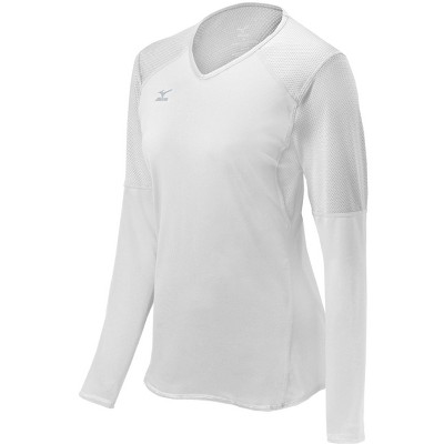 white long sleeve athletic top