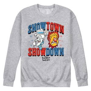 Men's - The Year Without a Santa Claus - Snow Town Show Down Graphic Fleece Sweatshirt - 1 of 4