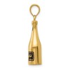 Black Bow Jewelry 14k Yellow Gold 3D Enameled Champagne Bottle Pendant, 7mm - 2 of 4