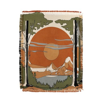 Nadja Wild Abstract Landscape 2 56"x46" Woven Throw Blanket - Deny Designs