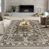COZONY Retro Area Rug with Mottled Floral Pattern, Durable Non-Shedding Low Pile Washable Carpet for Living Room, Bedroom & Home Decor - 3 of 4