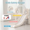 NAYSAYE Toddler Playset Indoor Outdoor Swing Slide Climber Basketball Hoop Ball for Home Playground, Beige and Gray, 102"*64"*39" - 4 of 4