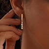 Dangle Earrings for Women 14K Gold Plated Dangly Dangling Earrings Dainty Trendy Drop Hypoallergenic Square - 4 of 4