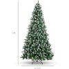 Prelit Pre-Decorated Green Christmas Tree 7.5ft, Pre-Lit Hinged Artificial Xmas Tree w/ 450 Partially Frosted Tips, Pine Cones, LED Lights, for Home - 2 of 4