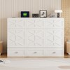 Queen/Full Size Wooden Murphy Bed Wall Bed Frame with A Large Drawer, USB Ports and Charging Outlets 4S -ModernLuxe - 3 of 4
