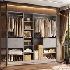 Besiost 80-In Closet System Set with Wood Drawers, Freestanding Closet Organizer with Clothes Rack - 2 of 4