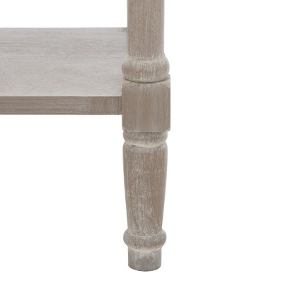 Christa Brown Wood and Metal Console Table with Storage