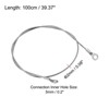 Unique Bargains Stainless Steel Lanyard Cable Eyelets Ended Security Wire Rope Silver 6 Pcs - 2 of 4