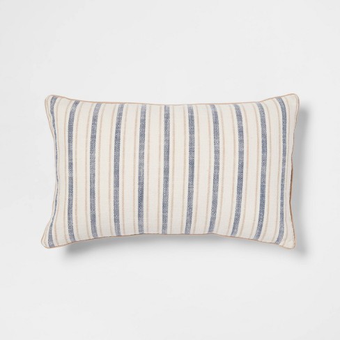 Striped shop lumbar pillow