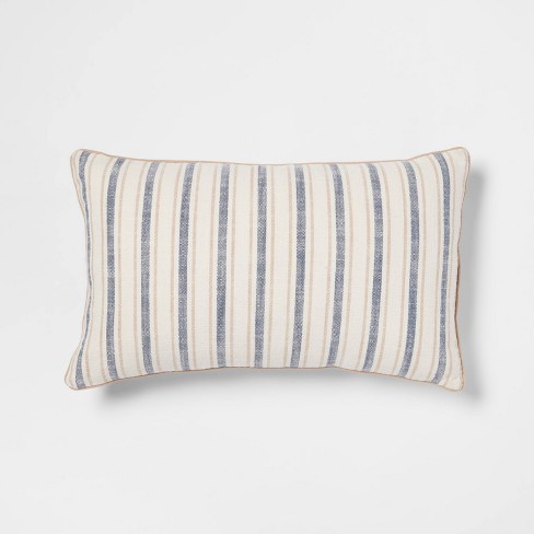 Woven Striped with Plaid Reverse Throw Pillow - Threshold™ - image 1 of 4