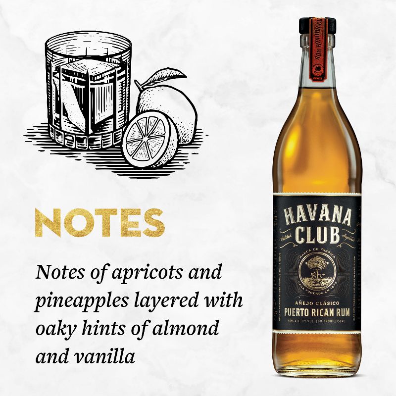 Havana Club Anejo Cl&#225;sico Puerto Rican Rum - 750ml Bottle, 2 of 7