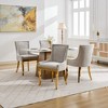 NicBex Set of 2 Modern Chenille Dining Chairs w/ Gold-Plated Legs & Rivet Trim, Comfy Thick Upholstered Accent Chairs for Kitchen - 2 of 4
