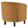 Prospect Performance Velvet Armchair: Espresso Wood Legs, Button Tufted - Modway - 4 of 4