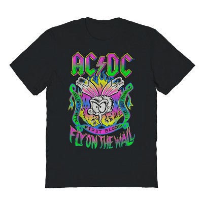 Acdc Men's Fly On The Wall 2 Short Sleeve Graphic Cotton T-Shirt