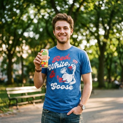 Мужские футболки Crazy Dog T-Shirts, Inc. Mens Funny T Shirts Red White and Goose Sarcastic Fourth Of July Graphic Novelty Drinking Tee for Men - Crazy Dog Men's T Shirt For Fourth Of July S — фото 3