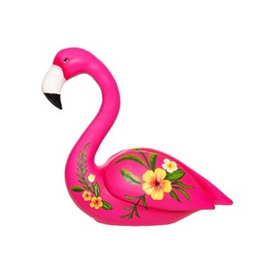 Beachcombers Flamingo W/Flowers Figurine - 1 of 2