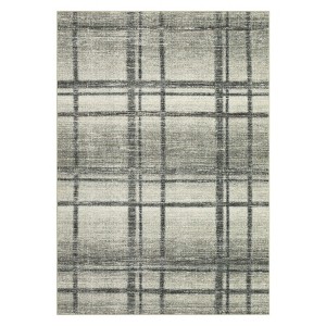 Washable Modern Geometric Rug Non Slip Low Pile Rug Soft Contemporary Throw Floor Cover Foldable Indoor Carpet for Living Room Bedroom Playroom - 1 of 4