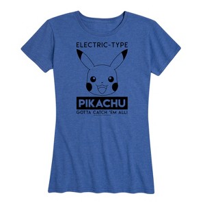 Women's - Pokémon - Pikachu Electric Type Short Sleeve Graphic T-Shirt - 1 of 4