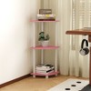 HOMLUX 3 Tier Decorative Corner Bookshelf Display Rack - 3 of 4