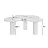 Furniture Living Room Coffee Table,Cloud Shaped Coffee Table With 3 Legs,Lacquered Irregular Abstract Coffee Table,Indoor Furniture - Maison Boucle - 4 of 4