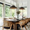 LLHZSY Farmhouse Straw Hat Hand Woven Pendant Chandelier with Natural Rattan Shade-19 7/10" Wide- Black - 4 of 4