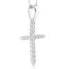 Pompeii3 1/2 Ct Diamond Cross Pendant Necklace 18" White Gold - 2 of 4