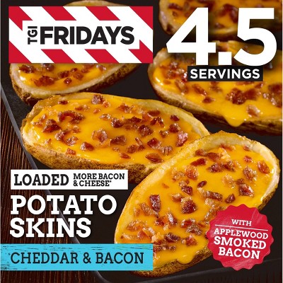 TGI Fridays Loaded Cheddar & Bacon Potato Skins Frozen Snacks - 13.5oz