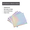 Unique Bargains Laser Capital Alphabet Round Self-Adhesive Reflective Letter Stickers 10 Pcs - 3 of 4