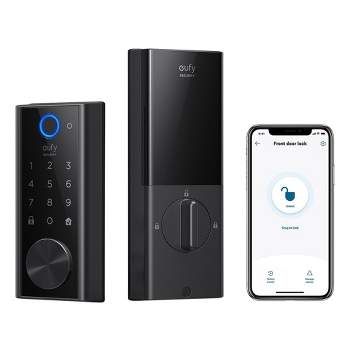 eufy Smart Lock Wi-Fi Replacement Deadbolt with App/Keypad/Biometric Access - Black