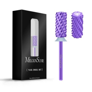 MelodySusie Large Barrel 3/32'' Tungsten Carbide Nail Drill Bit, Crystal Top Heart Shape, for Fast Remove Acrylic Gel, Cuticle Gel Polishing - 1 of 4