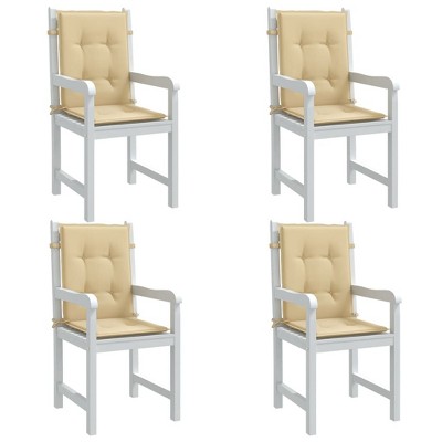 vidaXL Lowback Chair Cushions 4 pcs Melange Beige 39.4"x19.7"x1.6" Fabric