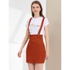 Allegra K Women's Button Decor High Waist Straight Braces Suspender Skirt - 4 of 4